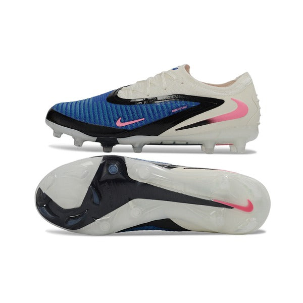 Nike Phantom 6 Elite White and Blue Pack Firm Ground FG Kids Football Boot