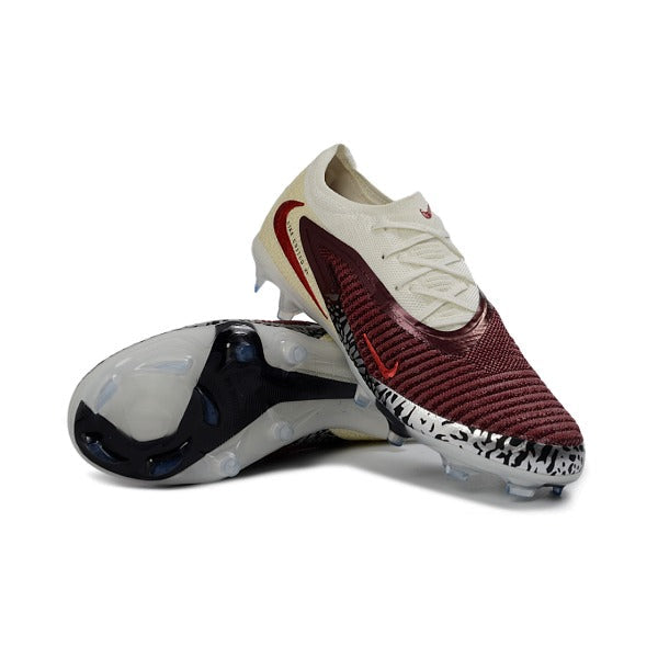 Nike Phantom 6 Elite White and Dark Red Kids Fim Ground FG  Football Boot