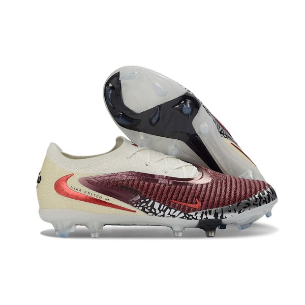Nike Phantom 6 Elite White and Dark Red Kids Fim Ground FG  Football Boot