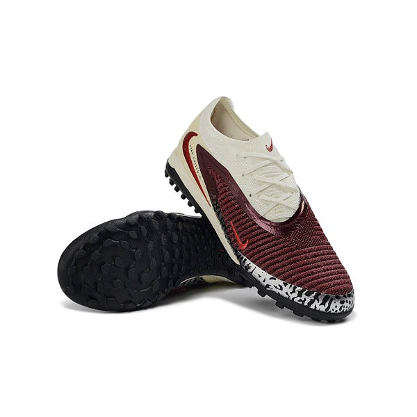 Nike Phantom 6 Elite White and Dark Red Pack Turf TF Kids Football Boot