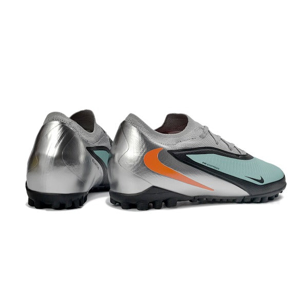 Nike Phantom 6 Pro Black, Silver and Light Blue TF Fooball Boot