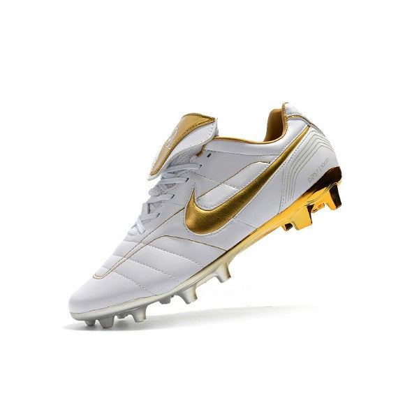 Nike Tiempo 7 R10 Elite White and Golden Firm-Ground FG