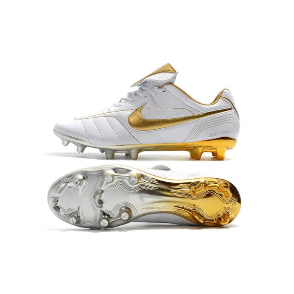 Nike Tiempo 7 R10 Elite White and Golden Firm-Ground FG
