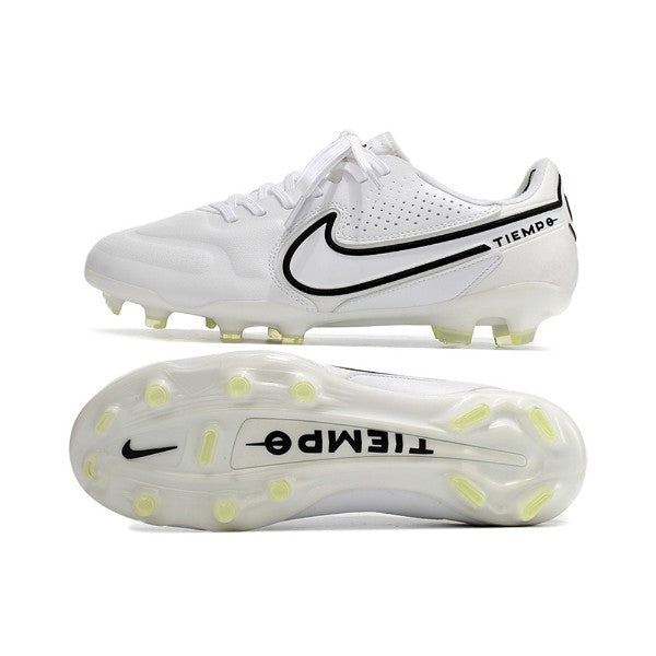 Nike Tiempo Legend 9 Elite White and Black FG