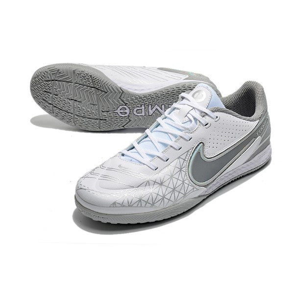 Nike Tiempo Legend 9 Elite White and Gray IC