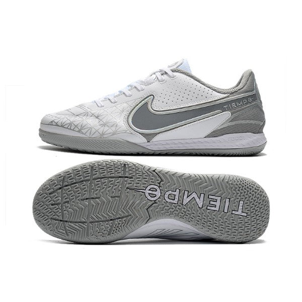 Nike Tiempo Legend 9 Elite White and Gray IC