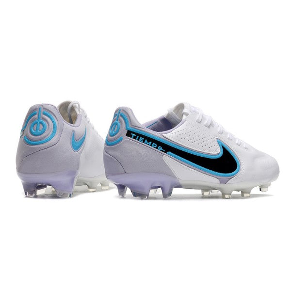 Nike Tiempo Legend 9 Elite White and Light Blue FG