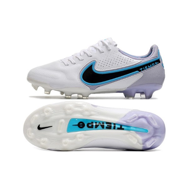 Nike Tiempo Legend 9 Elite White and Light Blue FG