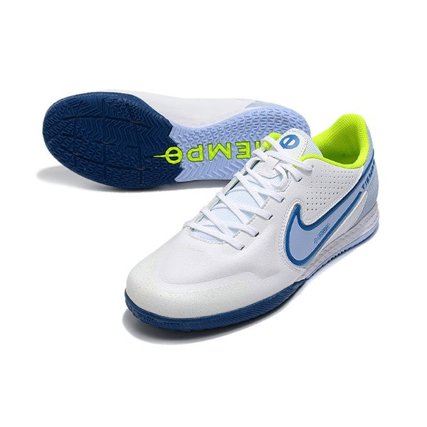 Nike Tiempo Legend 9 Elite White and Light Blue IC
