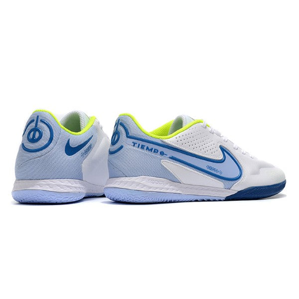Nike Tiempo Legend 9 Elite White and Light Blue IC