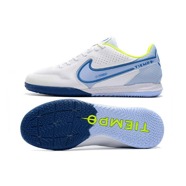 Nike Tiempo Legend 9 Elite White and Light Blue IC