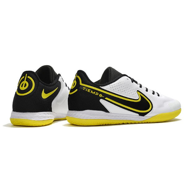 Nike Tiempo Legend 9 Elite White Black and Yellow IC
