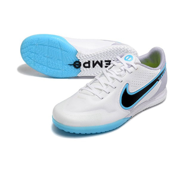 Nike Tiempo Legend 9 Elite White Grey and Blue IC