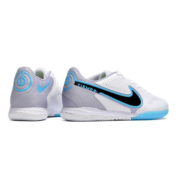 Nike Tiempo Legend 9 Elite White Grey and Blue IC