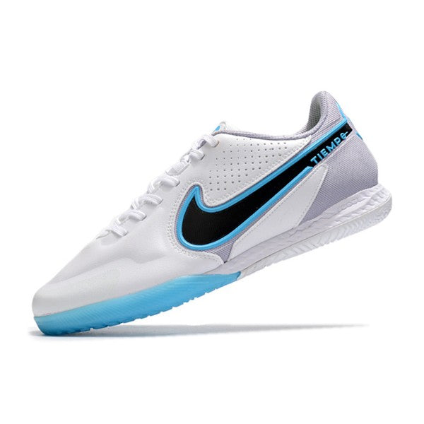 Nike Tiempo Legend 9 Elite White Grey and Blue IC