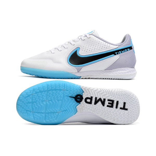 Nike Tiempo Legend 9 Elite White Grey and Blue IC
