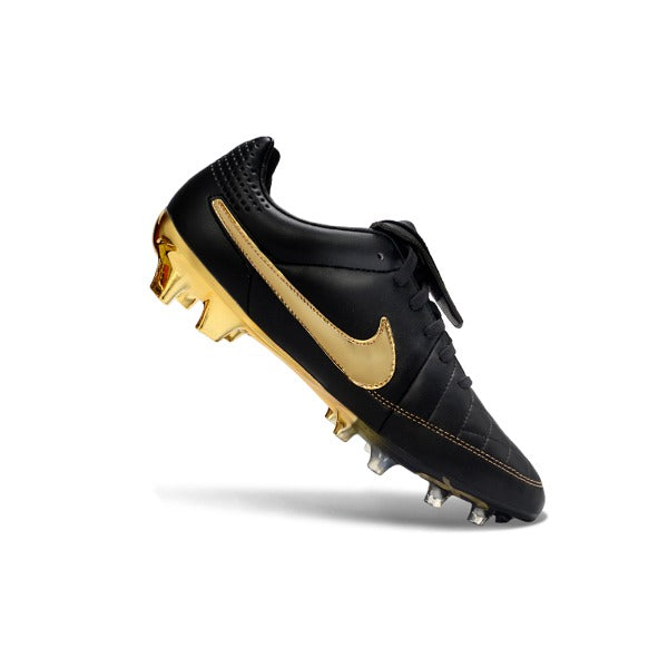 Nike Tiempo R10 Legend Elite Black and Golden Firm Ground FG Football Boot