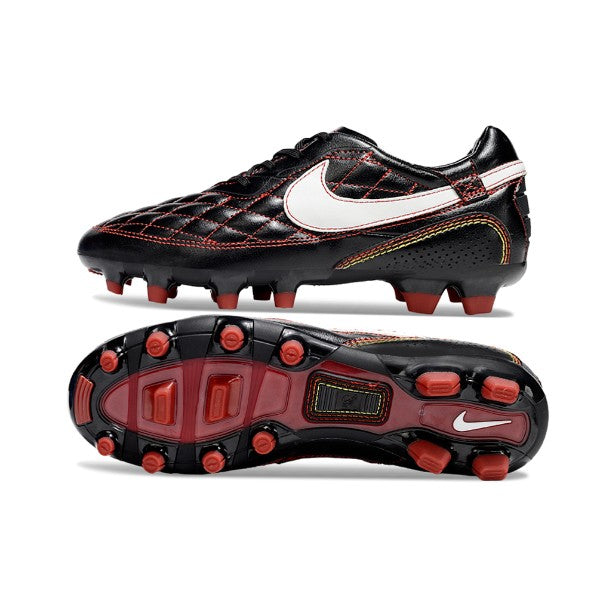 Nike Tiempo R10 Legend Elite Black Red and White FG