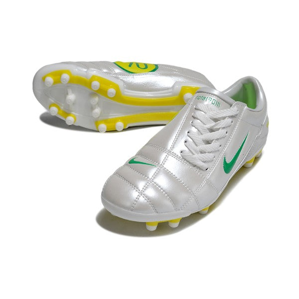 Nike Total 90 III White Green and Yellow FG