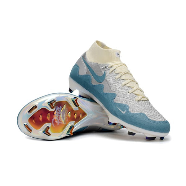 Scarpe da calcio Nike x Patta Mercurial Superfly Elite FG per terreni duri, argento, blu e bianco