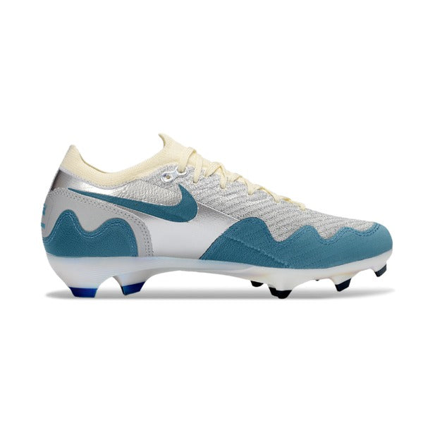 Nike x Patta Mercurial Vapor Elite Silver, Blue and White Firm Ground FG Football Boot