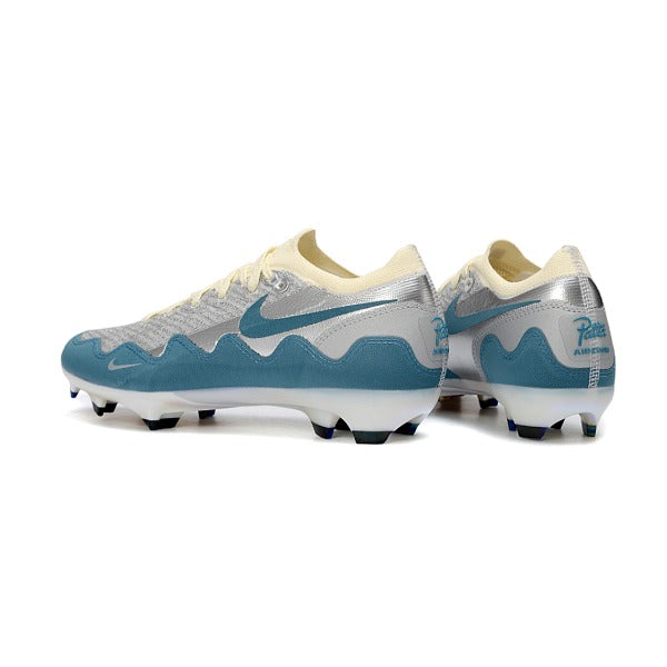 Nike x Patta Mercurial Vapor Elite Silver, Blue and White Firm Ground FG Football Boot