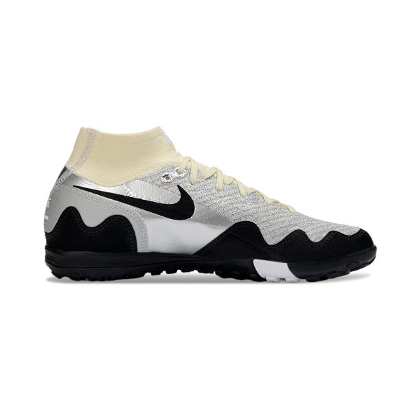 Nike x Patta Zoom Mercurial Superfly Elite White, Black and Silver Turf TF Football Boot