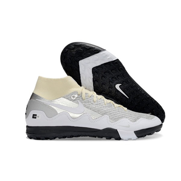 Nike x Patta Zoom Mercurial Superfly Elite White, Black and Silver Turf TF Football Boot
