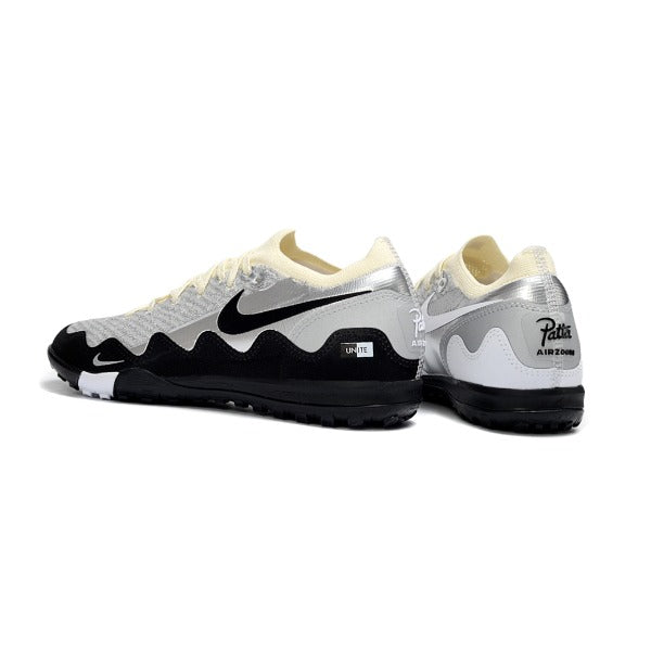 Nike x Patta Zoom Mercurial Vapor Elite White, Black and Silver Turf TF Football Boot