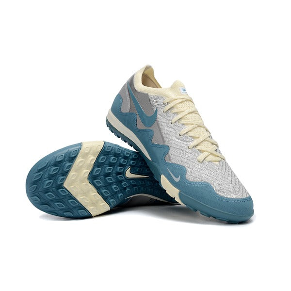 Nike x Patta Zoom Mercurial Vapor Elite White, Blue and Silver Turf TF Scarpa da calcio