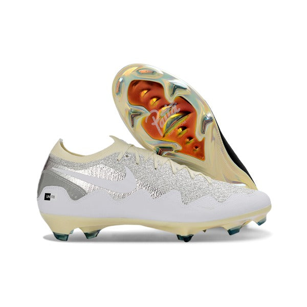 Nike x Patta Mercurial Vapor Elite Silver, Black and White Firm Ground FG Football Boot