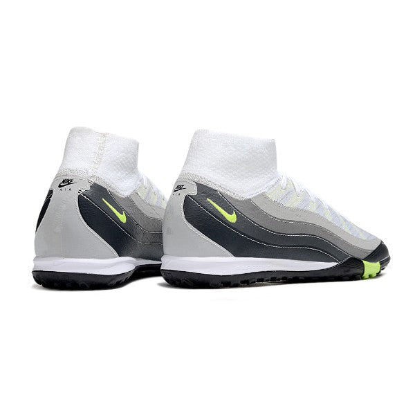 Nike Zoom Mercurial Superfly 10 Elite White and Grey TF