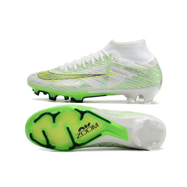 Nike Zoom Mercurial Superfly 9 Academy Silver and Green FG
