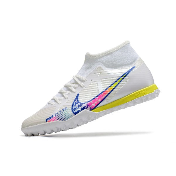 Nike Zoom Mercurial Superfly 9 Academy White and Multicolor TF