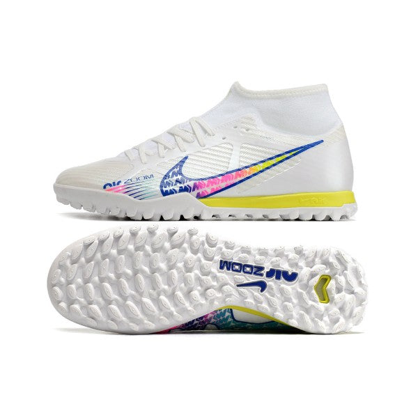 Nike Zoom Mercurial Superfly 9 Academy White and Multicolor TF