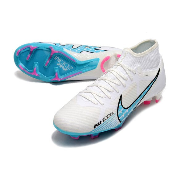 Nike Zoom Mercurial Superfly 9 Academy White Blue and Pink FG