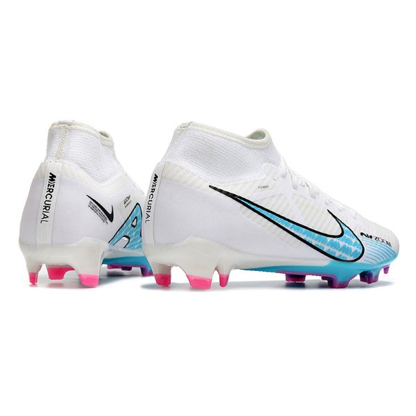 Nike Zoom Mercurial Superfly 9 Academy White Blue and Pink FG