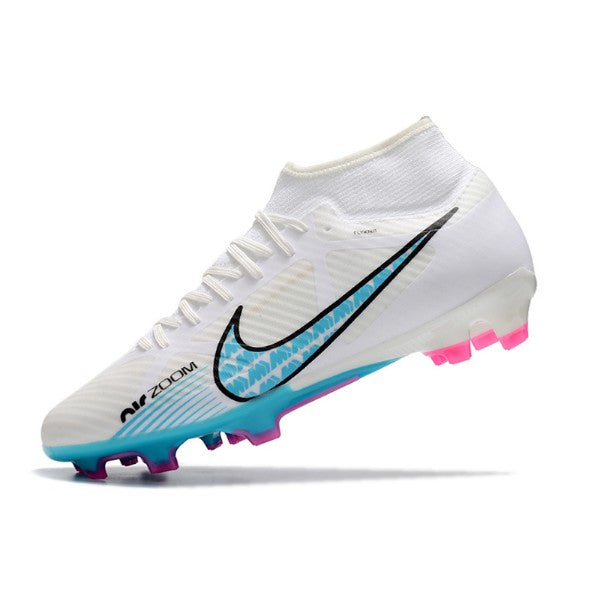 Nike Zoom Mercurial Superfly 9 Academy White Blue and Pink FG