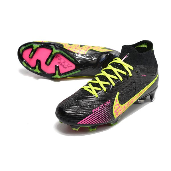 Nike Zoom Mercurial Superfly 9 Elite Black Green and Pink FG