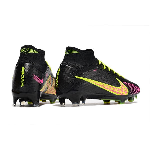Nike Zoom Mercurial Superfly 9 Elite Black Green and Pink FG