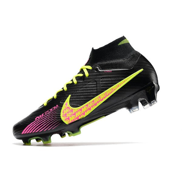 Nike Zoom Mercurial Superfly 9 Elite Black Green and Pink FG