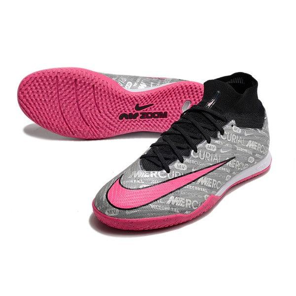 Nike Zoom Mercurial Superfly 9 Elite Gray and Pink IC