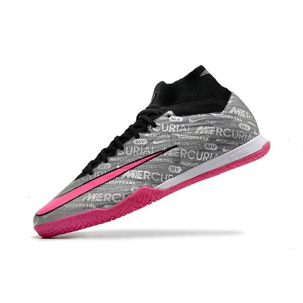 Nike Zoom Mercurial Superfly 9 Elite Gray and Pink IC