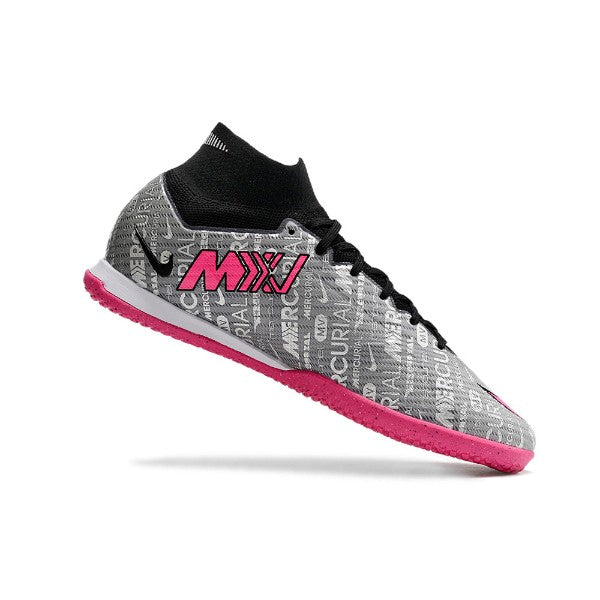 Nike Zoom Mercurial Superfly 9 Elite Gray and Pink IC