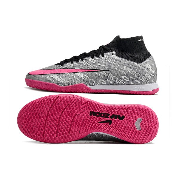 Nike Zoom Mercurial Superfly 9 Elite Gray and Pink IC