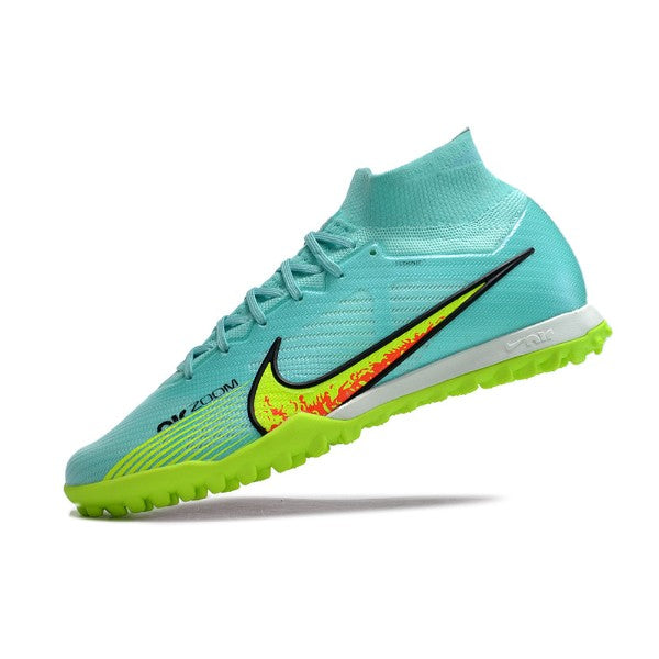 Nike Zoom Mercurial Superfly 9 Elite Green and Light Blue TF