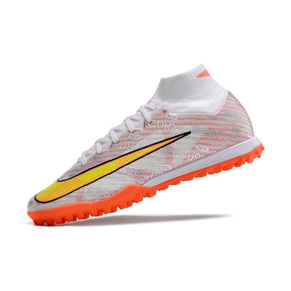 Nike Zoom Mercurial Superfly 9 Elite Silver and Orange TF