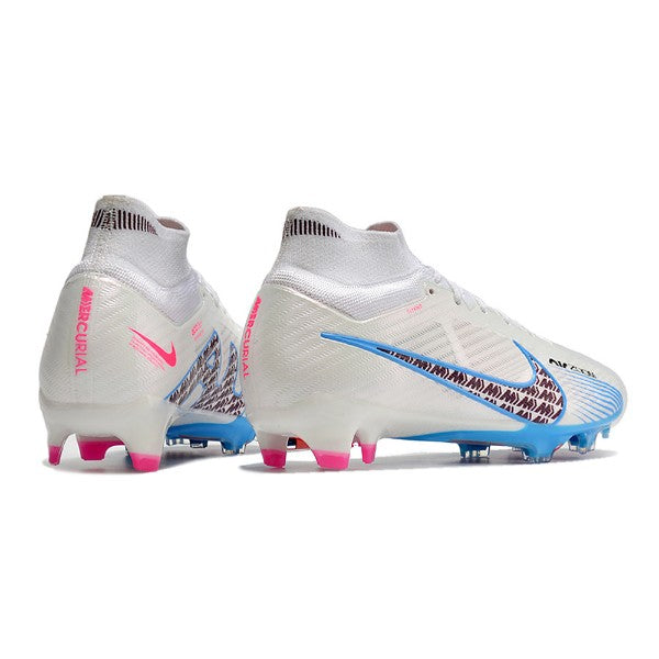 Nike Zoom Mercurial Superfly 9 Elite White Blue and Pink FG