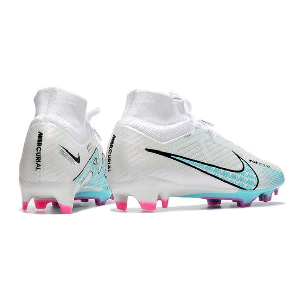 Nike Zoom Mercurial Superfly 9 Elite White Light Blue and Pink FG