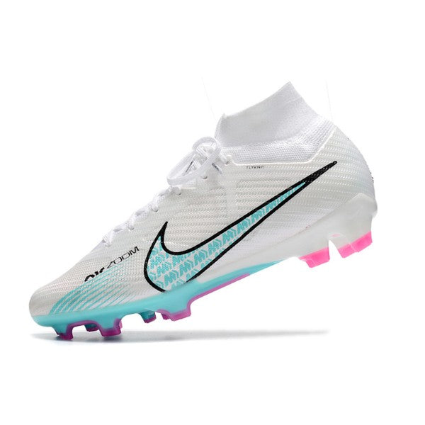 Nike Zoom Mercurial Superfly 9 Elite White Light Blue and Pink FG